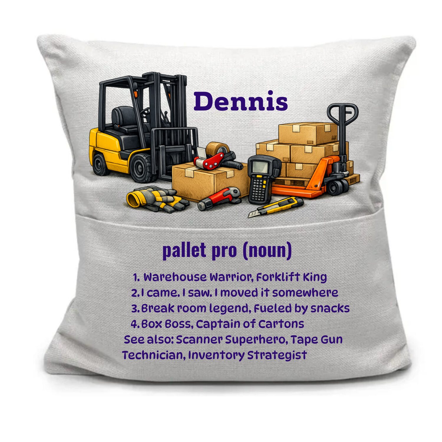 Warehouse Worker Pocket Pillow